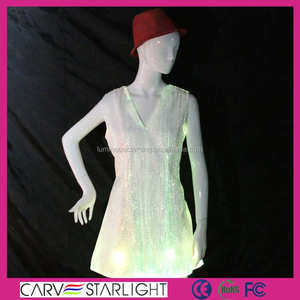 großhandel glänzend geführt glow in <span class=keywords><strong>the</strong></span> dark club kleid - Product Image 6