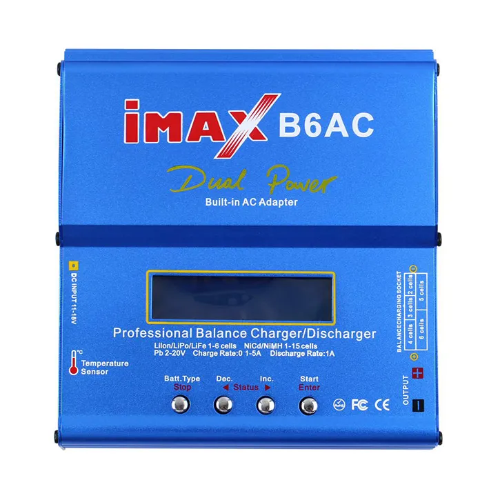 New iMAX B6AC Professional Digital RC Lipo NiMh Battery Balance Charger 80W Suitable for Li-ion, LiPo, LiFe, Ni-Cd, NiMH, Pb
