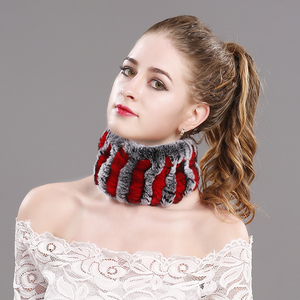 All'ingrosso 10 pezzi <span class=keywords><strong>elegante</strong></span> fascia di coniglio corta invernale calda Mini <span class=keywords><strong>sciarpa</strong></span> con elastico colletto intrecciato capelli di coniglio per le donne - Product Image 4