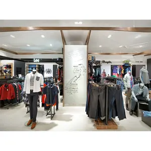 LUX Customized China Manufacturer Men Store Decoration,Men Clothes Display Retail Shop For Shop Design