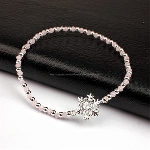 festival Artículos Promocionales Pulsera Plateado <span class=keywords><strong>Cadena</strong></span> de Copo de nieve de Navidad de <span class=keywords><strong>La</strong></span> Joyería de <span class=keywords><strong>La</strong></span> Manera Del Grano - Product Image 3