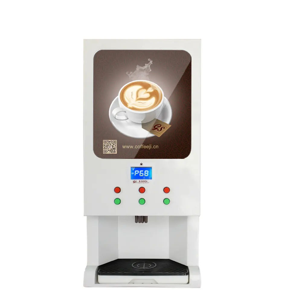 Máquina Expendedora de café y té instantáneo, máquina comercial pequeña de escritorio, con dispensador de tazas