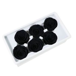 Di alta qualità 5-6cm <span class=keywords><strong>Rose</strong></span> naturali vere conservate teste di rosa nera per la decorazione di fiori di san valentino laurea ringraziamento - Product Image 1