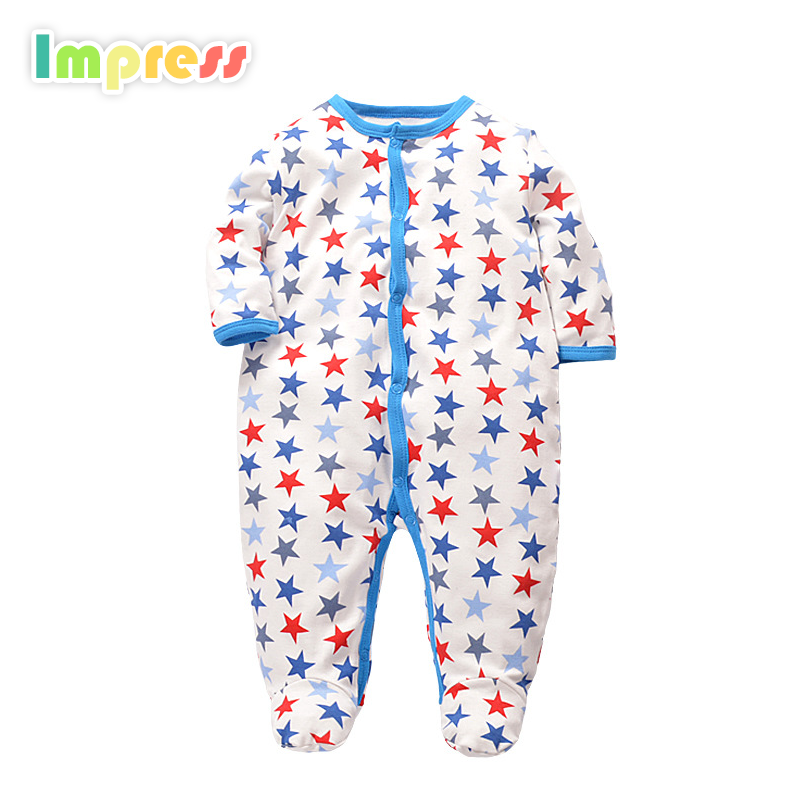 Оптовая одежда младенца romper 100% Хлопковое животное печатное ножное детское комбинезон