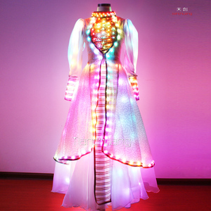 Danse Prop Led Robe <span class=keywords><strong>pièce</strong></span> <span class=keywords><strong>de</strong></span> <span class=keywords><strong>Théâtre</strong></span> Costumes <span class=keywords><strong>de</strong></span> Scène <span class=keywords><strong>de</strong></span> performance Pour Les Chanteurs - Product Image 2