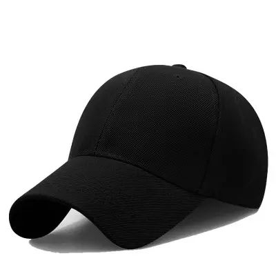 Cheap manufacturer fashion unique custom black 6 panel baseball cap and hat