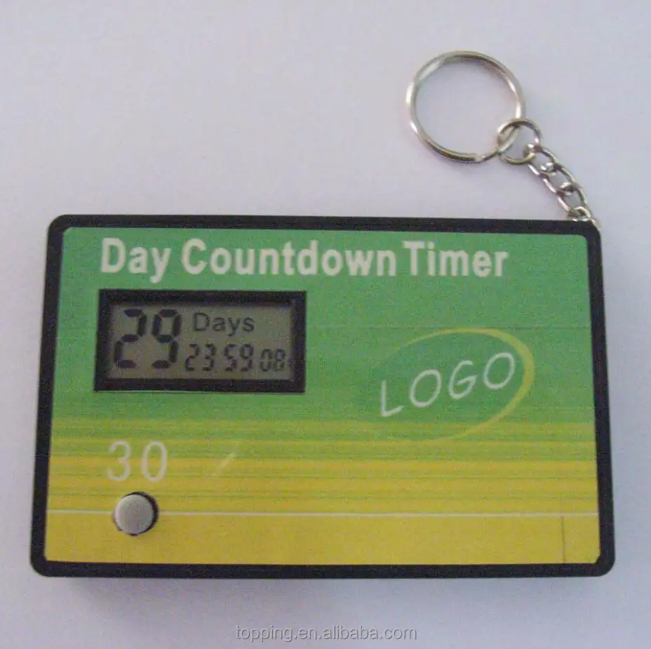 Colorful countdown timer with keychain