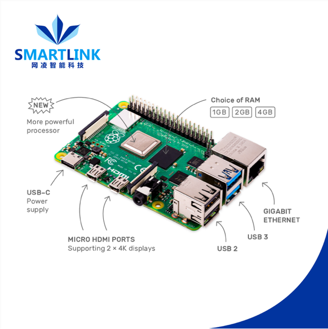 Hot Sell Factory Awesome Upgrade Last Mini Computer 1GB 2GB 4GB RAM Original Made in UK 4b Raspberry Pi 4 Model B