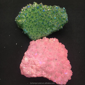 Aura cuarzo <span class=keywords><strong>piedra</strong></span> curación por mayor cristales Cluster piedras para decoración del hogar - Product Image 4