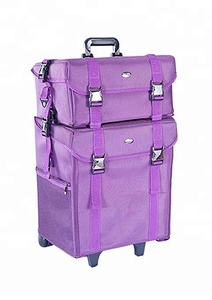 Truccatrice professionale 2 in 1 trenino per il trucco astuccio per cosmetici Organizer morbido Trolley/cassetti portaoggetti e fibbie in metallo - Product Image 2