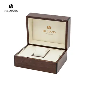 OEM/ODM Factory High Glossy Piano Customized Golden Hinge Metal Wooden Leather Watch Box