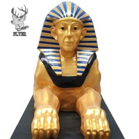 Dekorative Lebensgroße Anubis-Statue aus Kunstharz Antiker Ägyptischer Gott Hund-Skulptur als Wohnaccessoire