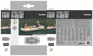Bateau pneumatique Bestway <span class=keywords><strong>Hydro</strong></span> <span class=keywords><strong>Force</strong></span> pour 2 personnes, kayak de pêche, bateau rapide, radeau - Product Image 5