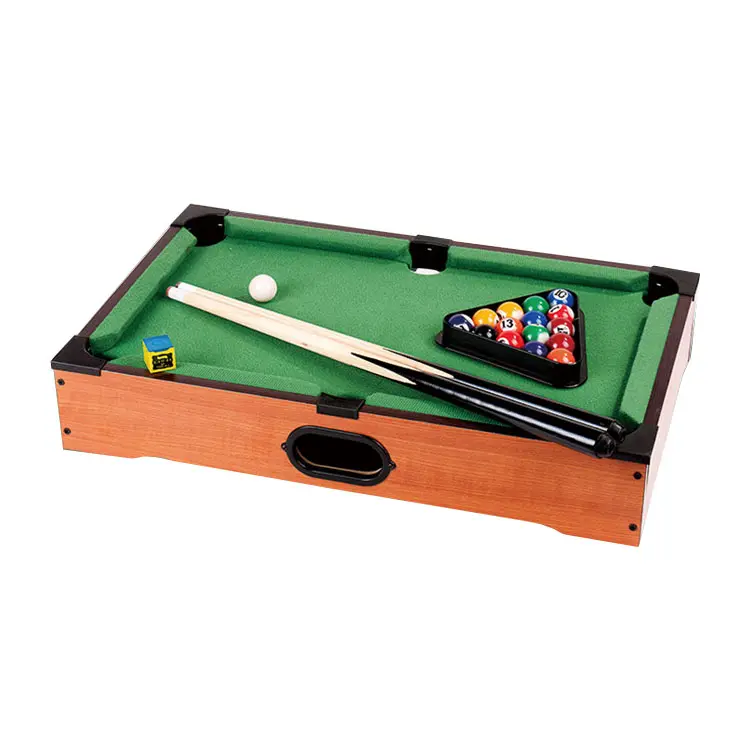 Portable Mini Tabletop Pool Set Permainan Billard Termasuk Permainan Bola Tongkat Kapur Sikat dan Segitiga