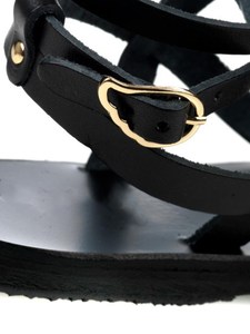 Nouvelle tendance estivale, mode décontractée, vente en gros de sandales plates à lanières noires avec logo personnalisé pour femmes, chaussures - Product Image 6