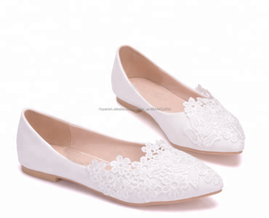 Handmake poit toe vestido zapatos tela encaje zapatos de boda - Product Image 2
