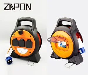 ZNPON MPR-U15M 3 way UK Extension Cable reel with air switches