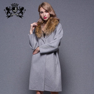 Moutons Col De Fourrure <span class=keywords><strong>Veste</strong></span> Fantaisie Conception De Chèvre Fourrure Brassard Vêtement de Femmes Double Face Manteau de Laine - Product Image 5
