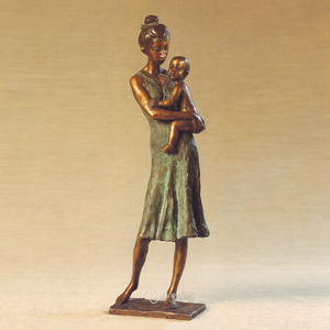 Escultura de bronce de metal artesanía decoración del hogar de la <span class=keywords><strong>madre</strong></span> y el niño - Product Image 4