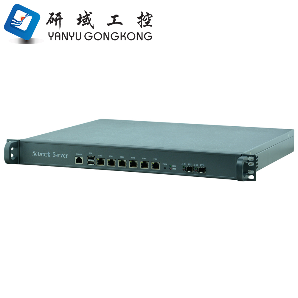 1u rack firewall appliance network server ii3 i5 i7 processor with 6*Intel 1000M LAN