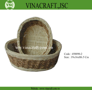 Cestas de almacenamiento rectangulares divididas naturales hechas a mano tela de madera plástica y metal para semillas y artículos diversos para uso en la cocina - Product Image 6