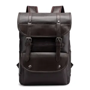 Классический мужской рюкзак, водонепроницаемая Дорожная сумка из искусственной кожи для подростков, мужские рюкзаки для ноутбука