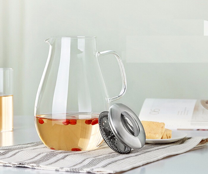 Heat-resistance Glass Tea Pot Kettle Set Clear High Quality Glass Pitcher Heat-resisting Jug