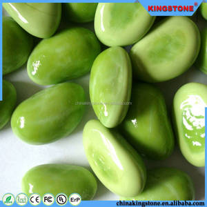 Đảm Bảo chất lượng azure glass pebble, lớn thủy tinh màu xanh pebble đối với vườn, mịn màng vàng pebble - Product Image 3