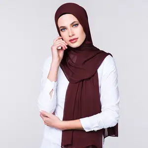 popular design long muslim beauty plain viscose 100%rayon scarf hijab