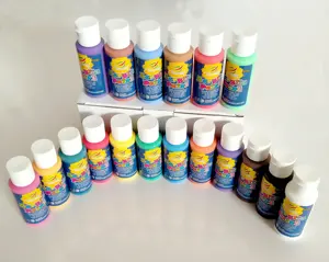 18 צבעים 60ml על בסיס מים צבע אקרילי לילדים כדי DIY, צבע אקרילי