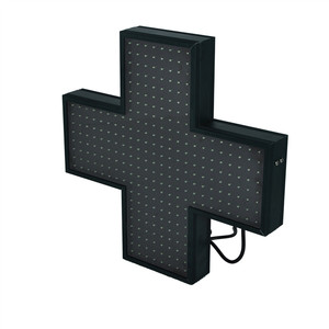 LED Groen Apotheek Cross Scherm Cross Tekenen Outdoor