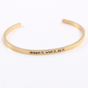 Surface emmêlée 3 4 5 6mm en gros en acier inoxydable citations inspirantes bijoux <span class=keywords><strong>Bracelet</strong></span> pour hommes et femmes - Product Image 6
