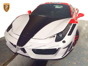 Para <span class=keywords><strong>Ferrari</strong></span> parachoques delantero <span class=keywords><strong>458</strong></span> Mansori estilo kits de carrocería de fibra de carbono - Product Image 1