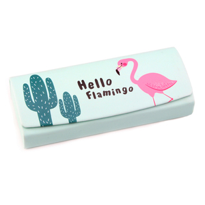 Phụ Nữ Của Handmade In Kỹ Thuật Số Flamingo <span class=keywords><strong>PU</strong></span> Da Kính Mát Trường Hợp Bảo Tàng Quà Tặng Kính Mắt Trường Hợp Cảnh Tượng Trường Hợp - Product Image 2