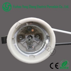 E27 đèn gốm bóng đèn ánh sáng ổ cắm sứ giữ đèn với dây và khung - Product Image 4