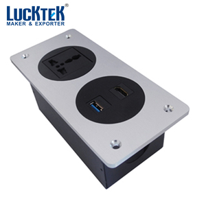 En aluminium brosse muntifunctional médias encastré <span class=keywords><strong>prise</strong></span> <span class=keywords><strong>hdmi</strong></span>/<span class=keywords><strong>usb</strong></span> panel mount socket - Product Image 5