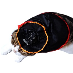 Haustier <span class=keywords><strong>Halloween</strong></span>-Bekleidung Anzug Hundebekleidung mit Hut Cosplay-Kostüm Katze Welpe Feiertags-Zauberer-Set Kleidung - Product Image 2