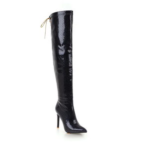 WETKISS Donna Molto Lungo Della Coscia <span class=keywords><strong>Stivali</strong></span> Moda Punta A Punta Stiletto Alti Talloni Delle Signore Scarpe <span class=keywords><strong>Stivali</strong></span> DELL'UNITÀ di elaborazione di Pelle di Alta Della Coscia <span class=keywords><strong>Stivali</strong></span> delle donne - Product Image 6