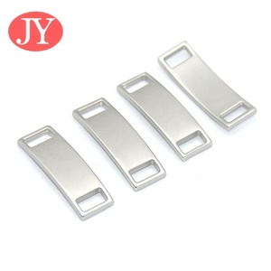 Mate Plata 30X10mm Dubrae Sneaker Cordones Decoración Aleación de zinc Blank Dubrae Cordones Etiqueta - Product Image 4