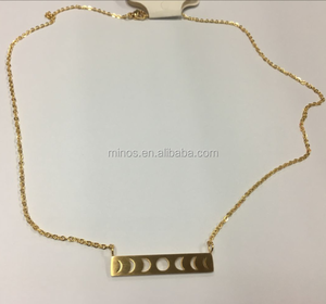 <span class=keywords><strong>Fasi</strong></span> <span class=keywords><strong>lunari</strong></span> <span class=keywords><strong>Collana</strong></span> Per Le Donne 18 k placcato oro bar in acciaio inox <span class=keywords><strong>collana</strong></span> - Product Image 1