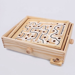 Labirinto di Palline Puzzle Giocattoli Artigianali Educativi per Bambini Gioco Antistress Mini Gioco da Tavolo in Legno - Product Image 5