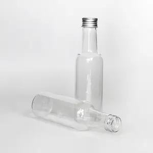 50ml Clear Liquid Proben flaschen Saft getränke flasche Wein Plastik flasche mit weißem Deckel