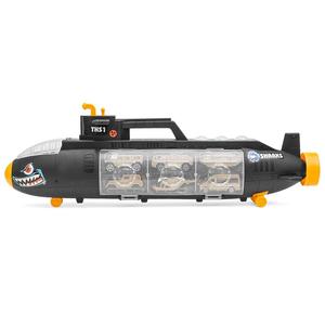 Military <strong>Submarine</strong> Shark Plastic Car Carrier <strong>Toy</strong> with 6 Military Vehicles 13 Storage Slots 1:26 Scale-Action-Packed Play Set - Product Image 6