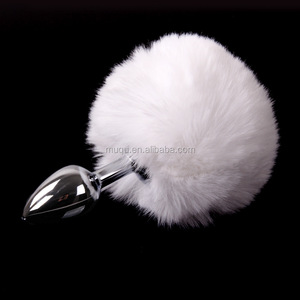 Tapón <span class=keywords><strong>Anal</strong></span> de Metal de Acero Inoxidable con Cola de Conejo para Juegos de Rol en Pareja - Product Image 6