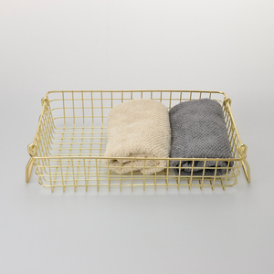 New Modern Red Copper Metal <b>Mesh</b> Storage <b>Basket</b> - Product Image 6