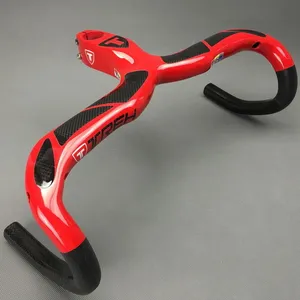 Full Carbon Fiber 3K Road Bike Bicycle Racing Drop Handlebar Integrated Bar Stem