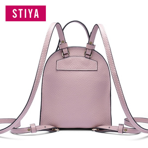 Vente en gros européen simple tendance cuir vachette sac à dos épaule Dame mini - Product Image 3