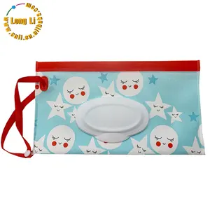 Logo design refillable wipes pouch travel bag wet tissue container tissue packaging bag