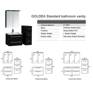 Popolare alibaba desighed nero vanità bagno a buon mercato unico bagno vanità economici stile turco bagno vanità - Product Image 2