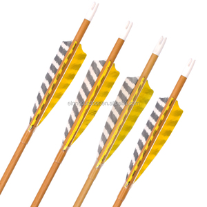 30 "Bois Camo Carbone Flèches avec Plume De Dinde pour Jeunes Archers pour Tir En Plein Air et de Chasse - Product Image 2